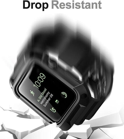 OCYCLONE Compatible for Apple Watch Band Series 8 7 SE 6 5 4 3 2 1, Watch Band with Case Fit with Apple Watch 38mm 40mm 41mm 42mm 44mm 45mm for Sport Style Men Women in Kuwait