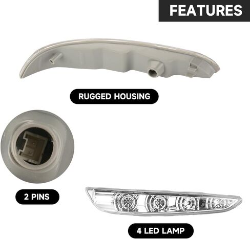 مرآة جانبية أمامية يمين LED لإشارة الانعطاف، ضوء وامض لمؤشر مرآة الباب - متوافق مع Hyundai Sonata 2011-2014 - استبدال الجزء 87623-3S000 in Kuwait
