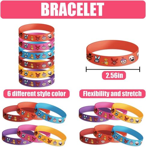 لوازم الحفلات لخمس ليالٍ فريدي، 12 قطعة من دبابيس الأزرار 12 قطعة من حلقات المفاتيح 12 قطعة، 50 ملصقًا، ديكورات حفلات أعياد ميلاد الأطفال in Kuwait