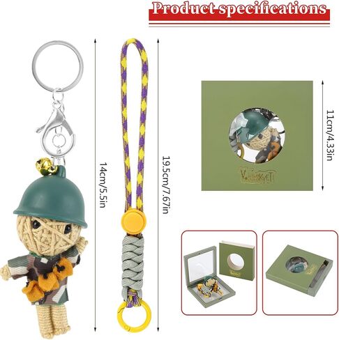 Voodoo Doll Handcrafted Woolen Cute Keychain - Handmade Charm for Backpack, Luggage, Car Mirrors and Keys in Saudi Arabia