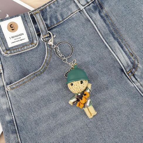 Voodoo Doll Handcrafted Woolen Cute Keychain - Handmade Charm for Backpack, Luggage, Car Mirrors and Keys in Saudi Arabia