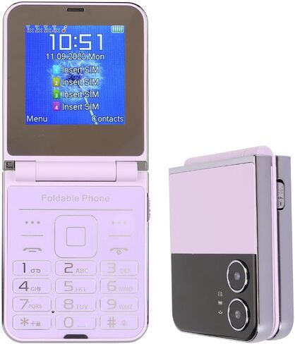 2G Flip Phone for Seniors, 2.6 inch Screen Dual SIM Unlocked Flip Cell Phone, Big Button Mobile Phone with 1400mAh Battery, Flashlight, Camera & Dial, for Kids, Elderly in Saudi Arabia