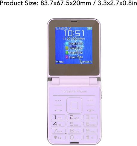 2G Flip Phone for Seniors, 2.6 inch Screen Dual SIM Unlocked Flip Cell Phone, Big Button Mobile Phone with 1400mAh Battery, Flashlight, Camera & Dial, for Kids, Elderly in Saudi Arabia