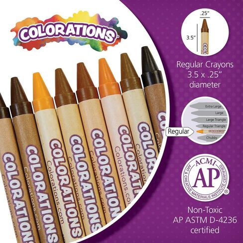 Colors Like me Crayons, 8 Colors, Regular Size, Assortment of 8 Realistic Skin Tones, Diversity, Inclusion & Equity, Multicultural Expression in Saudi Arabia