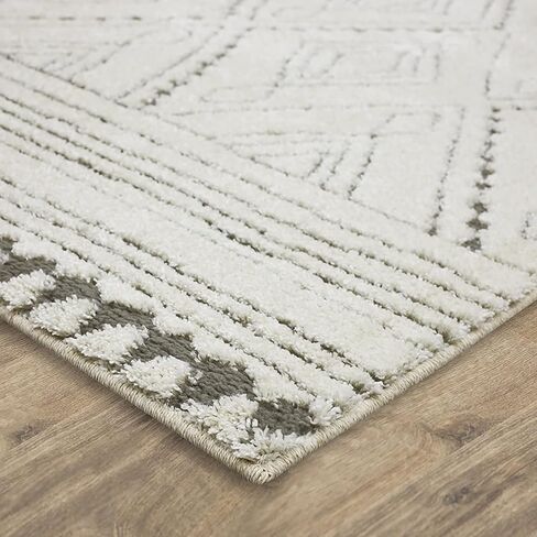 Mohawk Home Nomad Vado Cream Geometric (2' X 6') Runner Rug in Saudi Arabia
