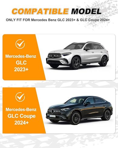 لوحات تشغيل Snailfly مناسبة لخطوات جانبية 2023 2024 Mercedes Benz GLC 300 & 2024 GLC كوبيه، سعة تحميل 600 رطل، بدون حفر in Kuwait
