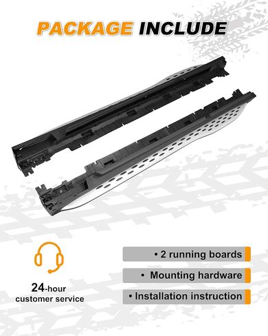 لوحات تشغيل Snailfly مناسبة لخطوات جانبية 2023 2024 Mercedes Benz GLC 300 & 2024 GLC كوبيه، سعة تحميل 600 رطل، بدون حفر in Kuwait