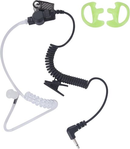 1 Pin 3.5mm Listen Only Earpiece Short Wire Acoustic Tube Walkie Talkie Ear Piece Single Ear Listen Receiver Two Way Radio Surveillance Headset for Speaker Mic Audio Jack Law Enforcement Kit in Saudi Arabia