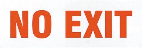 Brady SP029G Plastic "NO EXIT" Sign, 3-1/2" H x 10" W, Red on Glow-in-The-Dark in Saudi Arabia
