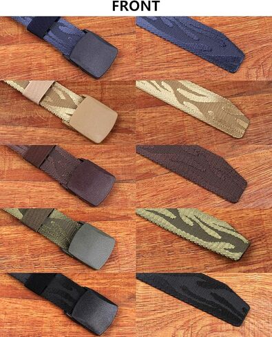 ICObuty Man Belt نايلون حزام تكتيكي عسكري 5 عبوات من القماش الكتاني حزام ويب خارجي مع مشبك بلاستيكي in Saudi Arabia