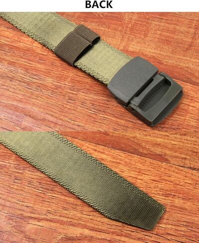 ICObuty Man Belt نايلون حزام تكتيكي عسكري 5 عبوات من القماش الكتاني حزام ويب خارجي مع مشبك بلاستيكي in Saudi Arabia