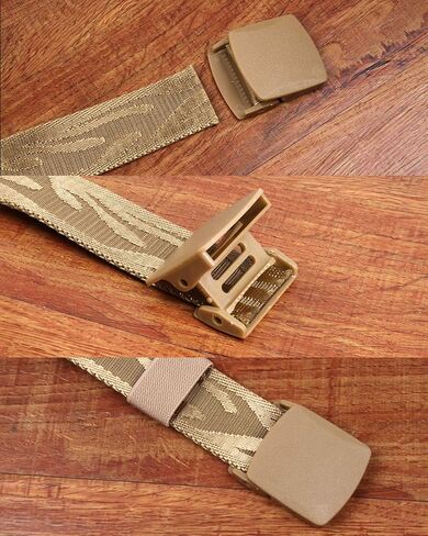 ICObuty Man Belt نايلون حزام تكتيكي عسكري 5 عبوات من القماش الكتاني حزام ويب خارجي مع مشبك بلاستيكي in Saudi Arabia
