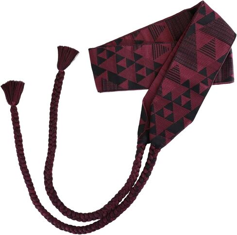 Knotted Square Kimono Obi Belt - Men's Japanese Scale Wide Waist Wrap Pattern in Saudi Arabia