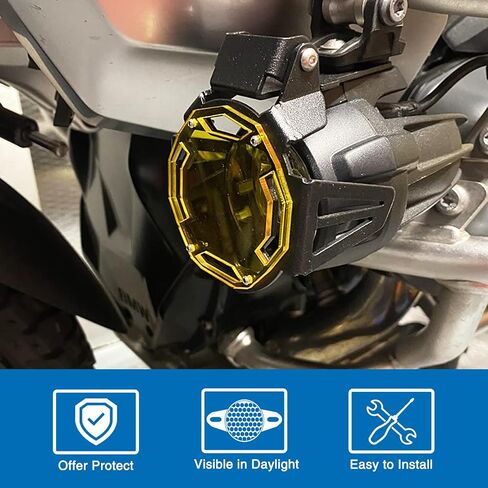 Motorcycle Light Cover Compatible with R1200GS Adventure F800GS Adventure R1250GS Fog Lamp Cover Protector for Motorcycle Orange- Pack of 2 in Saudi Arabia