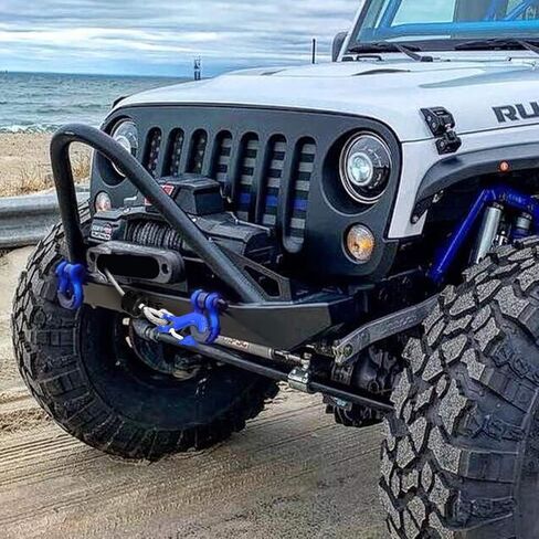 ترقية خطاف الونش عالي التحمل من الفولاذ المطروق 3/8 بوصة درجة 70 درجة أمان وسدادة خطاف ونش وربطة Clevis، بحد أقصى 35000 رطل، أسود in Kuwait