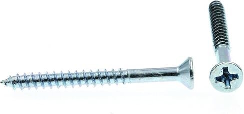 Prime-Line 9034805 Wood Screw, Flat Head Phillips, #6 X 1-1/2 in, Zinc Plated Steel, Pack of 100 in Saudi Arabia