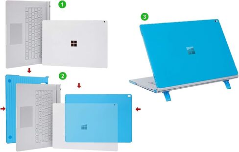mCover Case Compatible for 2016~2022 13.5" Microsoft Surface Book 1/2 / 3 with Detachable Tablet Display ONLY (NOT Fitting Cheaper Surface Laptop Models) - Clear in Saudi Arabia