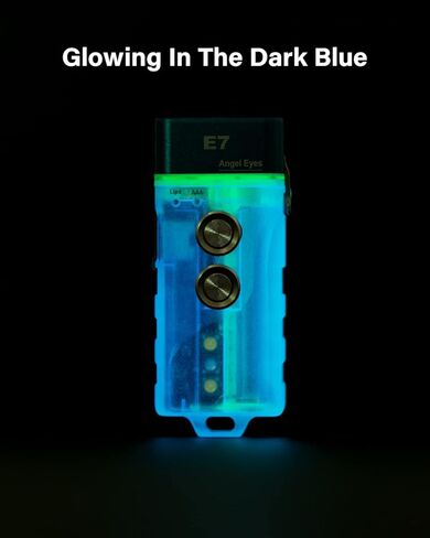 RovyVon E5 Keychain Flashlights USB C Rechargeable AAA Battery Compatible, 4000K High CRI Flat Pocket EDC Flashlight Dual Power Sources Daily EDC Gear for Men Camping, Hiking(White+Red Sidelight) in Kuwait