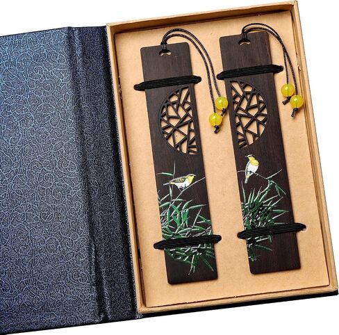 Handmade Wooden Bookmarks, Carving Process,Natural Wood. Ideal Gifts for Women,Men,Friends,Girls,Teacher,Birthday Present (K) in Saudi Arabia