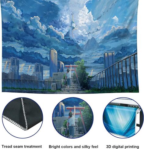 sabermaster Tapestry Anime Wall Tapestry Starry Night Tapestry Galaxy Tapestry for Party Bedroom Living Room Home Decoration 50x60in in Saudi Arabia