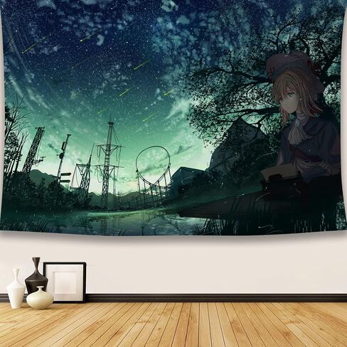 sabermaster Tapestry Anime Wall Tapestry Starry Night Tapestry Galaxy Tapestry for Party Bedroom Living Room Home Decoration 50x60in in Saudi Arabia