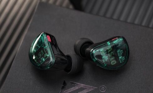 KZ AS10, LINSOUL 5BA HiFi Stereo in-Ear Earphone High Resolution Earbud Headphone with 0.75mm 2 pin Cable, Five Balanced Armature Drivers, Noise Cancelling (Without Mic, Black) in Saudi Arabia