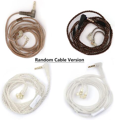 KZ AS10, LINSOUL 5BA HiFi Stereo in-Ear Earphone High Resolution Earbud Headphone with 0.75mm 2 pin Cable, Five Balanced Armature Drivers, Noise Cancelling (Without Mic, Black) in Saudi Arabia