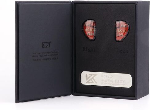 KZ AS10، سماعة أذن LINSOUL 5BA HiFi ستيريو داخل الأذن عالية الدقة مع كابل 0.75 مم 2 دبوس، خمسة برامج تشغيل محرك متوازن، إلغاء الضوضاء (بدون ميكروفون، أسود) in Saudi Arabia