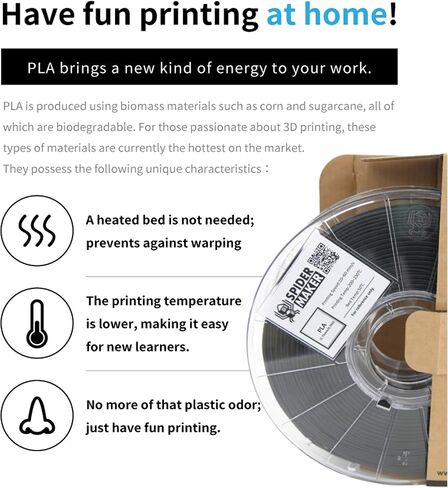 SpiderMaker 3D Matte PLA Filament - Matte Finish with Incredible Vibrant Colors - Compatible with Bambulabs AMS - 1.75 mm PLA, 700g, Dimensional Accuracy +/- 0.03mm (Paper White) in Saudi Arabia