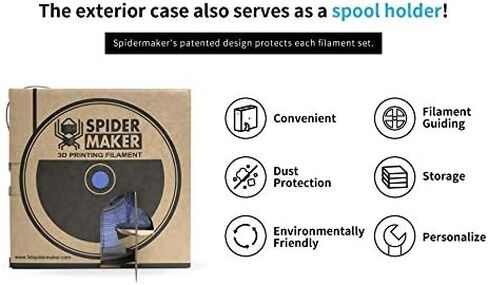 SpiderMaker 3D Matte PLA Filament - Matte Finish with Incredible Vibrant Colors - Compatible with Bambulabs AMS - 1.75 mm PLA, 700g, Dimensional Accuracy +/- 0.03mm (Paper White) in Saudi Arabia