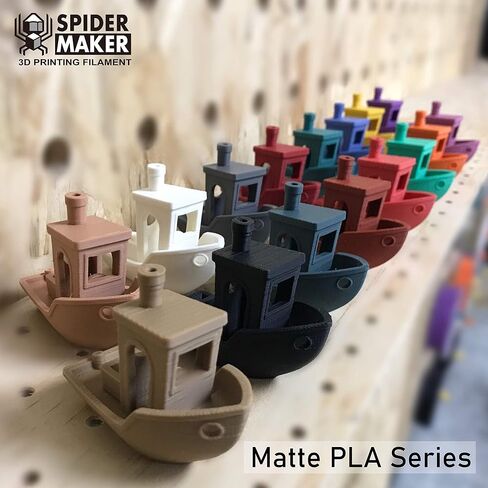 SpiderMaker 3D Matte PLA Filament - Matte Finish with Incredible Vibrant Colors - Compatible with Bambulabs AMS - 1.75 mm PLA, 700g, Dimensional Accuracy +/- 0.03mm (Paper White) in Saudi Arabia