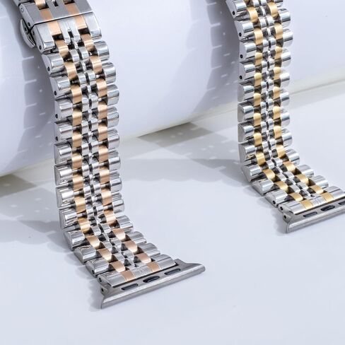 Solid Stainless Steel Watch Band Compatible with Apple Watch 49mm 45mm 44mm 42mm,Metal Strap Replacement Watchband for iWatch Series 9 8 7 6 SE 5 4 3 2 1 in Saudi Arabia