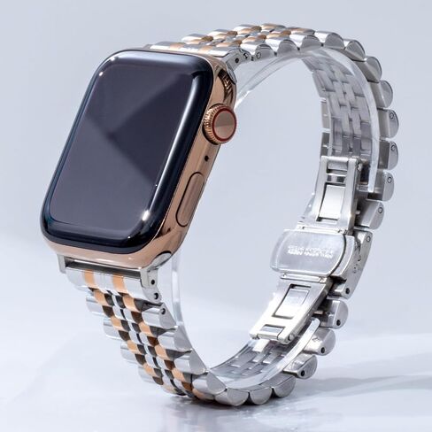 Solid Stainless Steel Watch Band Compatible with Apple Watch 49mm 45mm 44mm 42mm,Metal Strap Replacement Watchband for iWatch Series 9 8 7 6 SE 5 4 3 2 1 in Saudi Arabia