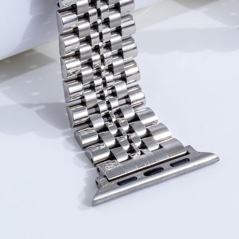 Solid Stainless Steel Watch Band Compatible with Apple Watch 49mm 45mm 44mm 42mm,Metal Strap Replacement Watchband for iWatch Series 9 8 7 6 SE 5 4 3 2 1 in Saudi Arabia