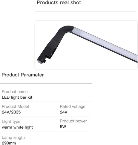 طقم شريط إضاءة Creality Ender 3 S1/Ender 3 S1 Pro ضوء LED أصلي لطابعة Creality ثلاثية الأبعاد، توفير الطاقة وتوفير الطاقة، سهل التركيب، ضوء ناعم بدون ستروب 24 فولت/5 وات in Kuwait