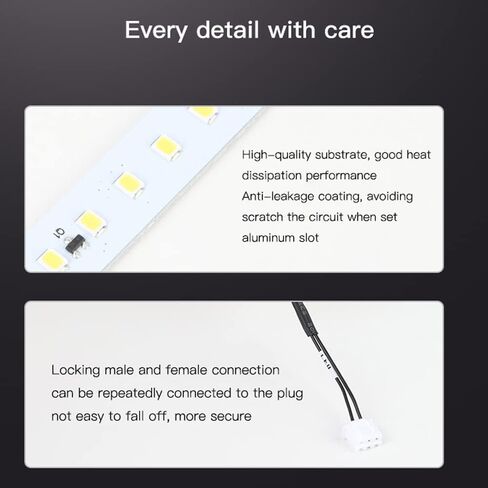 Creality Ender 3 S1/Ender 3 S1 Pro Light Bar Kit Original LED Light for Creality 3D Printer, Energy and Power Saving Easy Installation Soft Light No Strobe 24V/5W in Saudi Arabia