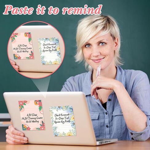 12 مجموعة من هدايا تقدير المعلم، ملاحظات لاصقة على شكل زهرة مع قلم، دفاتر ملاحظات للمعلم، ملاحظات مذكرة مبطنة للوازم المدرسية ليوم المعلم in Saudi Arabia