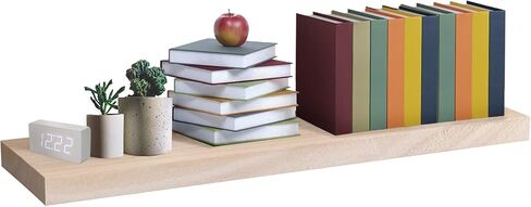 أرفف عائمة، رف حائط، خشب طبيعي صلب غير مكتمل للاستخدام بنفسك، طويل جدًا 35.5 بوصة، عبوة واحدة in Kuwait