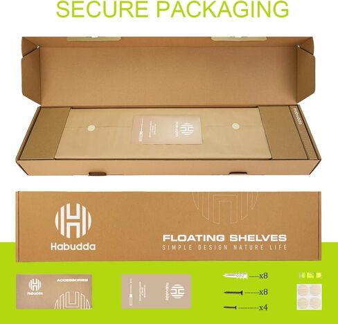 أرفف عائمة، رف حائط، خشب طبيعي صلب غير مكتمل للاستخدام بنفسك، طويل جدًا 35.5 بوصة، عبوة واحدة in Kuwait