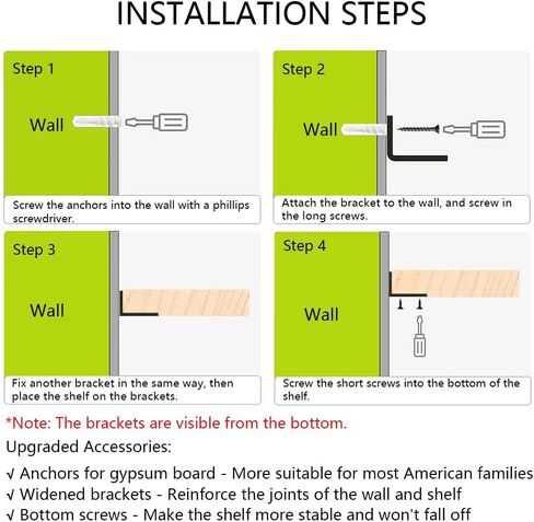 أرفف عائمة، رف حائط، خشب طبيعي صلب غير مكتمل للاستخدام بنفسك، طويل جدًا 35.5 بوصة، عبوة واحدة in Kuwait