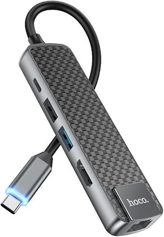 Type-C hub “HB23 Easy View" Multimedia Adapter HDMI + USB3.0 + USB2.0 + RJ45 + PD in Saudi Arabia