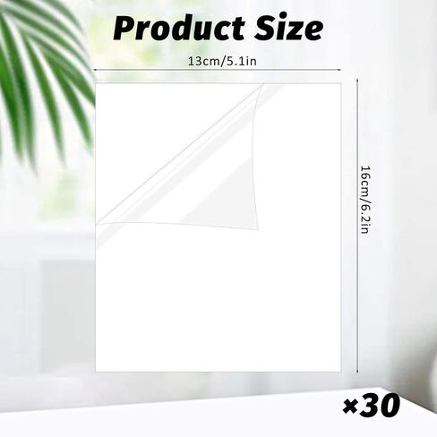 30 PCS Car Electrostatic Stickers Windshield 5 x 6 Inch Static Cling Window Film Windshield Applicator Windshield Protection Film Clear Window Cling for Removal and Re-Application in Saudi Arabia