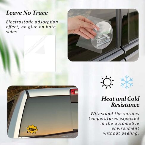 30 PCS Car Electrostatic Stickers Windshield 5 x 6 Inch Static Cling Window Film Windshield Applicator Windshield Protection Film Clear Window Cling for Removal and Re-Application in Saudi Arabia