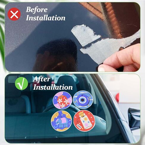 30 PCS Car Electrostatic Stickers Windshield 5 x 6 Inch Static Cling Window Film Windshield Applicator Windshield Protection Film Clear Window Cling for Removal and Re-Application in Saudi Arabia