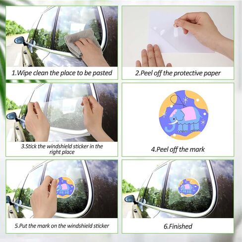 30 PCS Car Electrostatic Stickers Windshield 5 x 6 Inch Static Cling Window Film Windshield Applicator Windshield Protection Film Clear Window Cling for Removal and Re-Application in Saudi Arabia