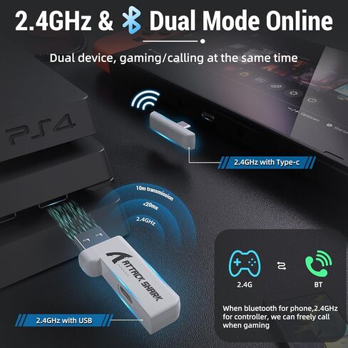 سماعة ألعاب L80 لاسلكية خفيفة الوزن ومقبس صوت 3.5 مم مع ميكروفون لجهاز PS5 PS4 والكمبيوتر اللوحي المحمول 2.4 جيجا هرتز وبلوتوث 5.3 وبطارية 50 ساعة باللون الأبيض in Saudi Arabia