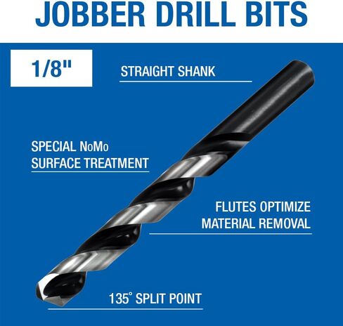 Champion Cutting Tool Brute Platinum XL5-5/16 Heavy Duty Jobber Drill Bits (6 per pack): Made In USA in Saudi Arabia