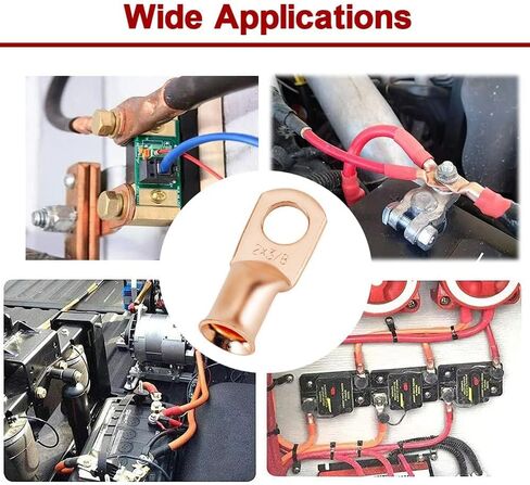 2 AWG 5/16 بوصة مسمار (25 قطعة)، طرف حلقي للبطارية شديدة التحمل، موصلات قياس، عروات أسلاك نحاسية، أطراف طرفية، أطراف الكابلات، ثقوب عارية، طرف طرفي أنبوبي in Kuwait