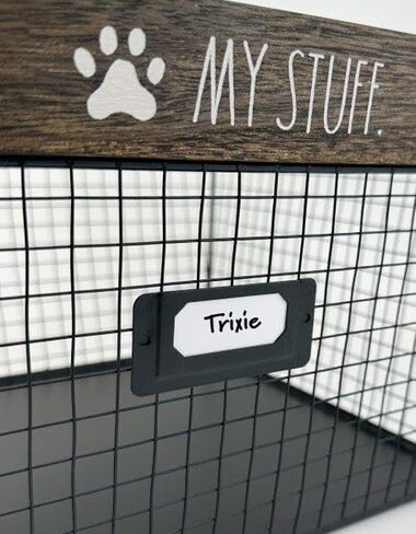 Designstyles Rae Dunn Decorative Pet Toy Storage Basket - Durable Cat and Dog Toy Basket Perfect for Organizing Chew Toys - Sturdy Metal Baskets for Storage of Pet Blankets & Leashes in Saudi Arabia