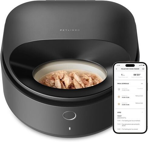 PETLIBRO Automatic Cat Feeder Wet Food Refrigerated New Upgraded APP Control,3 Days Freshness 3 Meals,Semiconductor Cooling&Quick Chills Wet Food Dispenser,Polar WiFi Timed Auto Pet Feeder for Cat Dog in Saudi Arabia